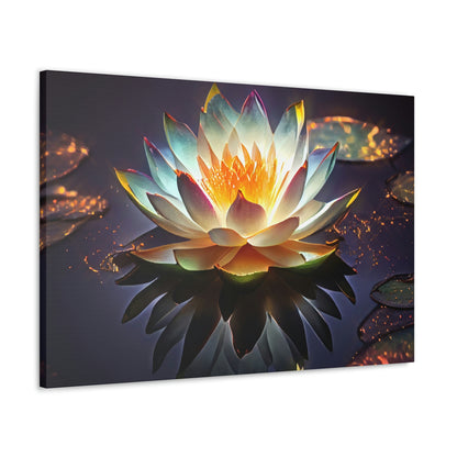 Mystic Lotus with Lily Pads - Fine Art Print - Canvas Gallery Wraps
