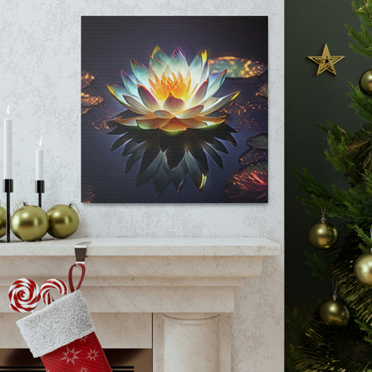 Mystic Lotus with Lily Pads - Fine Art Print - Canvas Gallery Wraps