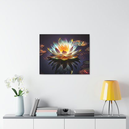 Mystic Lotus with Lily Pads - Fine Art Print - Canvas Gallery Wraps