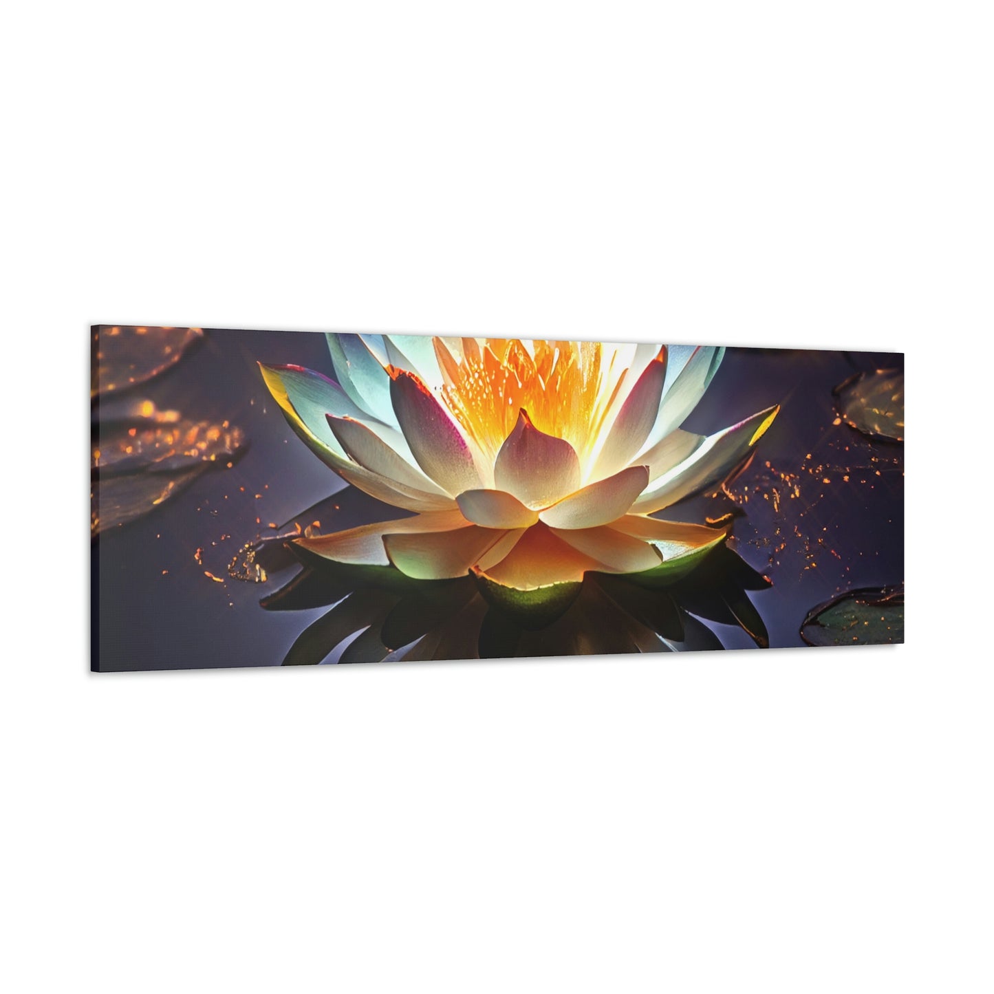 Mystic Lotus with Lily Pads - Fine Art Print - Canvas Gallery Wraps