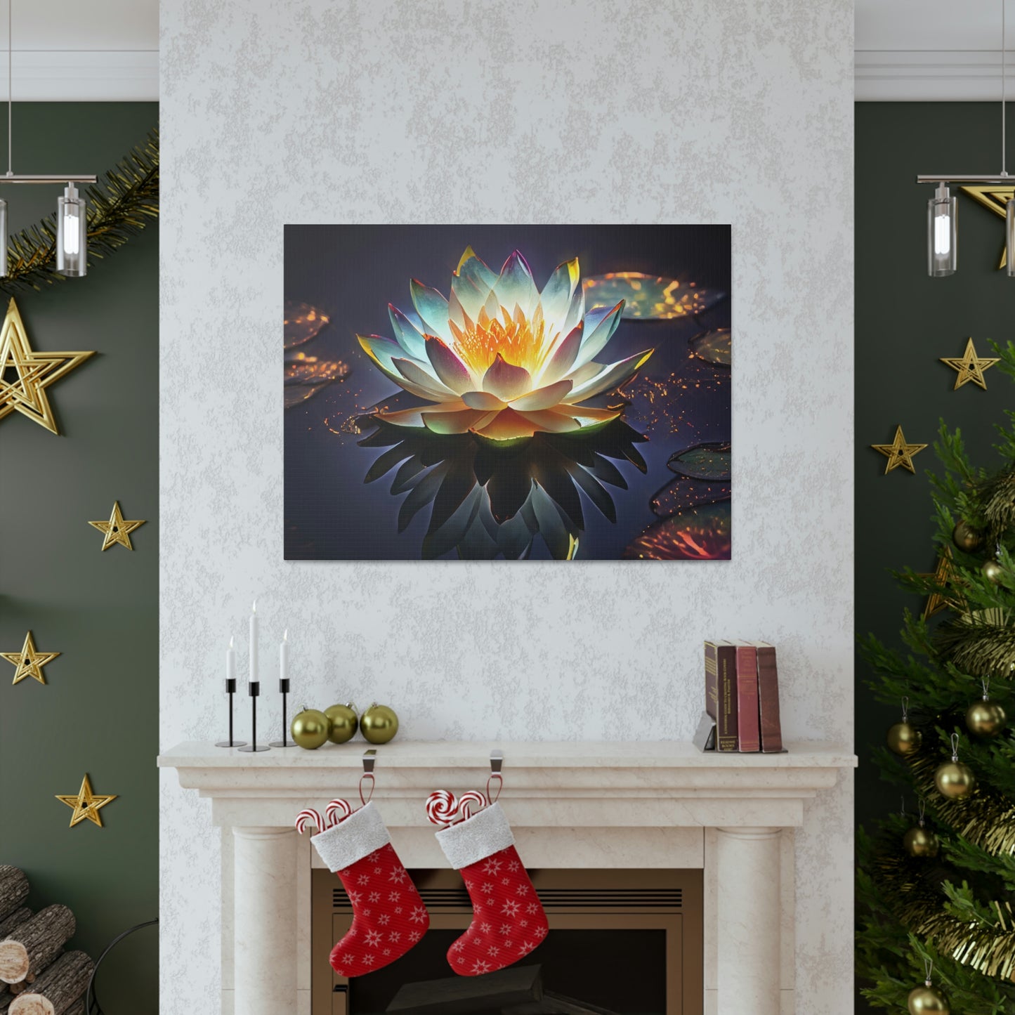 Mystic Lotus with Lily Pads - Fine Art Print - Canvas Gallery Wraps