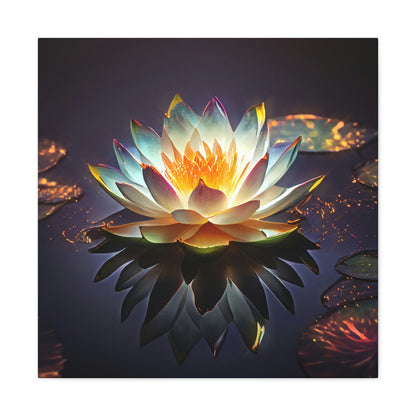 Mystic Lotus with Lily Pads - Fine Art Print - Canvas Gallery Wraps