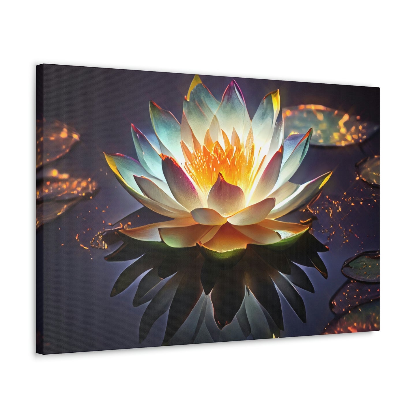 Mystic Lotus with Lily Pads - Fine Art Print - Canvas Gallery Wraps