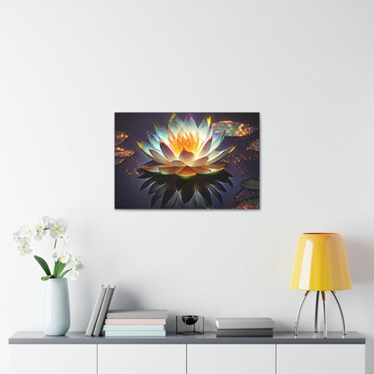 Mystic Lotus with Lily Pads - Fine Art Print - Canvas Gallery Wraps