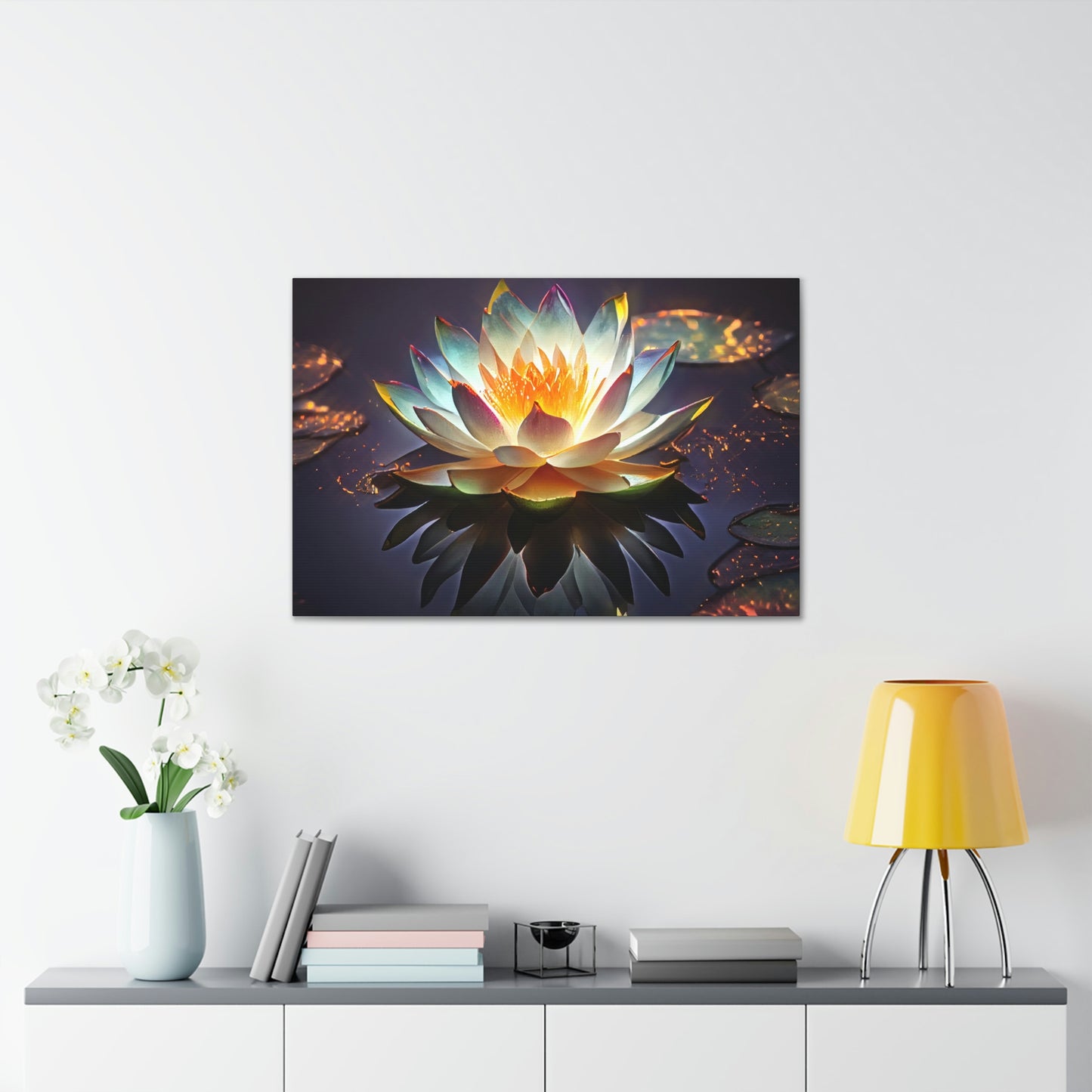 Mystic Lotus with Lily Pads - Fine Art Print - Canvas Gallery Wraps