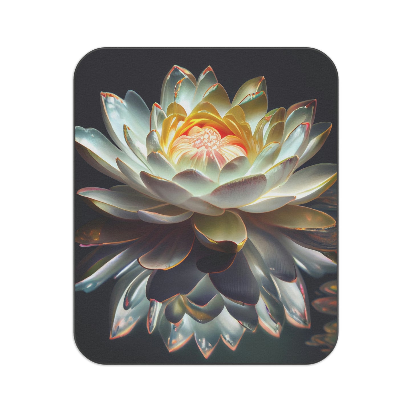 Lovely Lotus Flower Picnic Blanket - Meditation/Yoga Mat - Water-Resistant Oxford Cloth Underneath - Zen Home & Office Collection