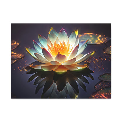 Mystic Lotus with Lily Pads - Fine Art Print - Canvas Gallery Wraps