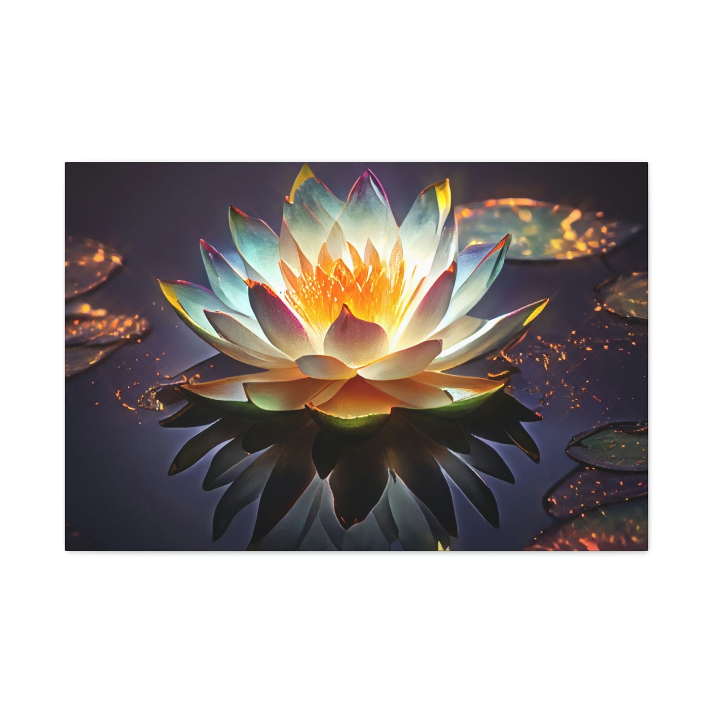 Mystic Lotus with Lily Pads - Fine Art Print - Canvas Gallery Wraps