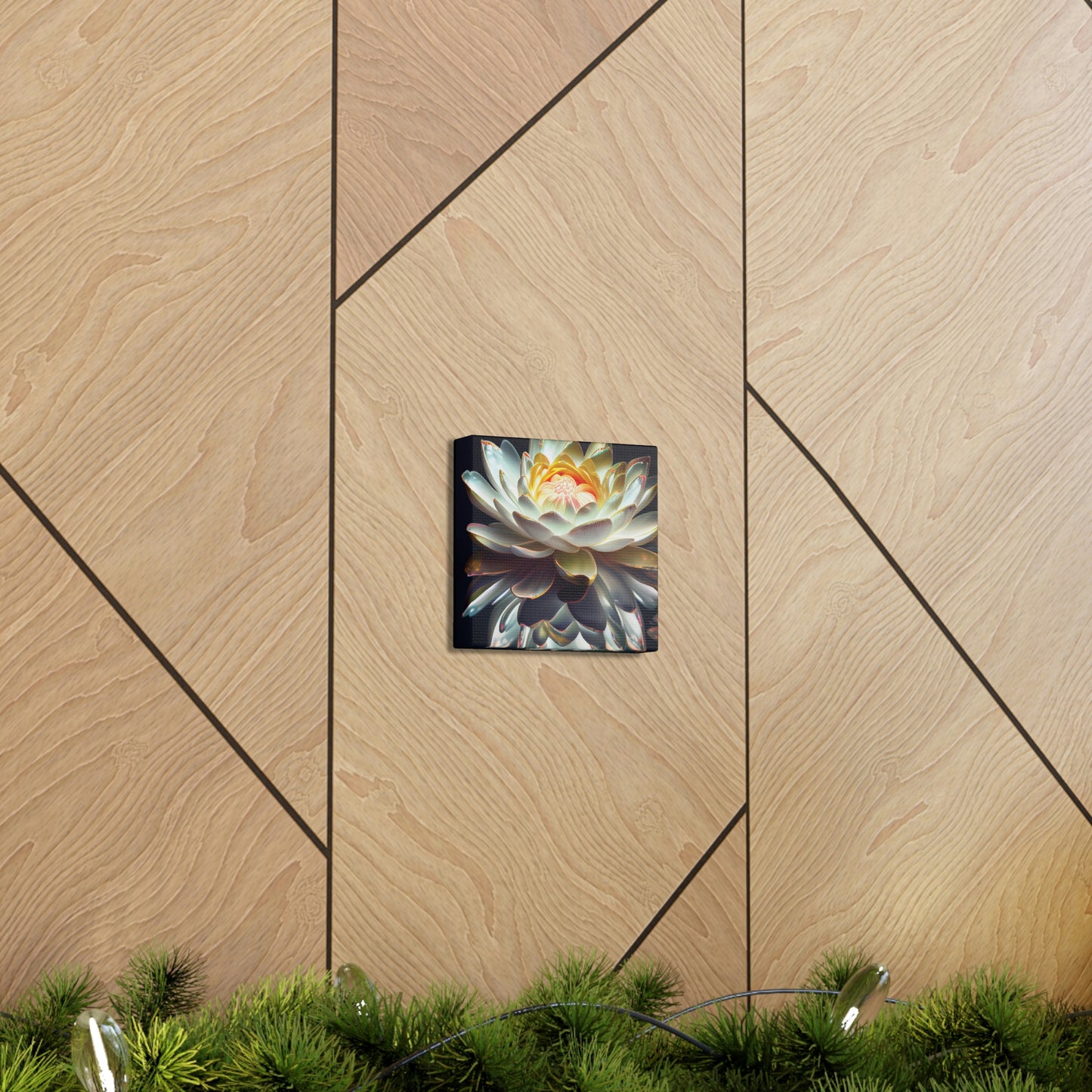 Iridescent White Lotus Floating on Water - Fine Art Print - Canvas Gallery Wraps