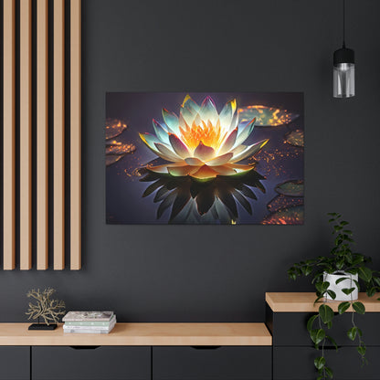 Mystic Lotus with Lily Pads - Fine Art Print - Canvas Gallery Wraps