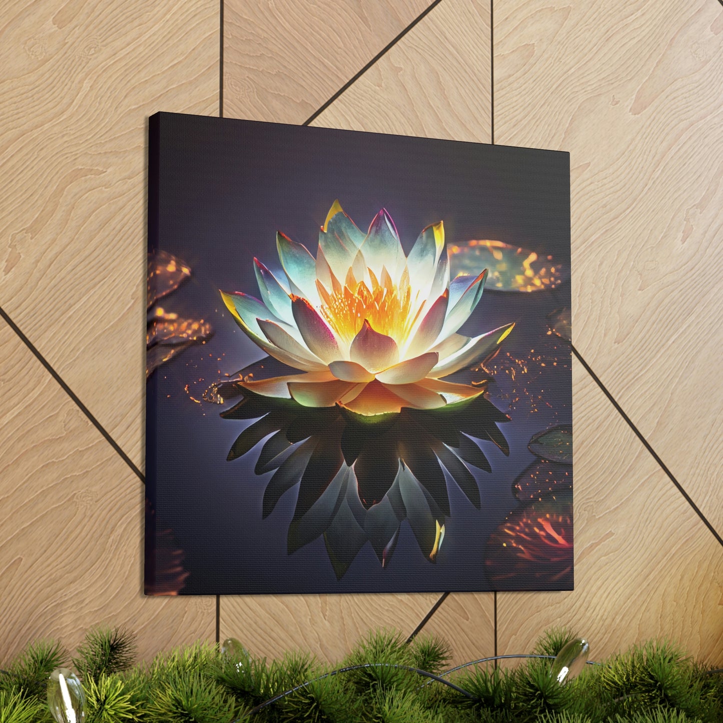 Mystic Lotus with Lily Pads - Fine Art Print - Canvas Gallery Wraps