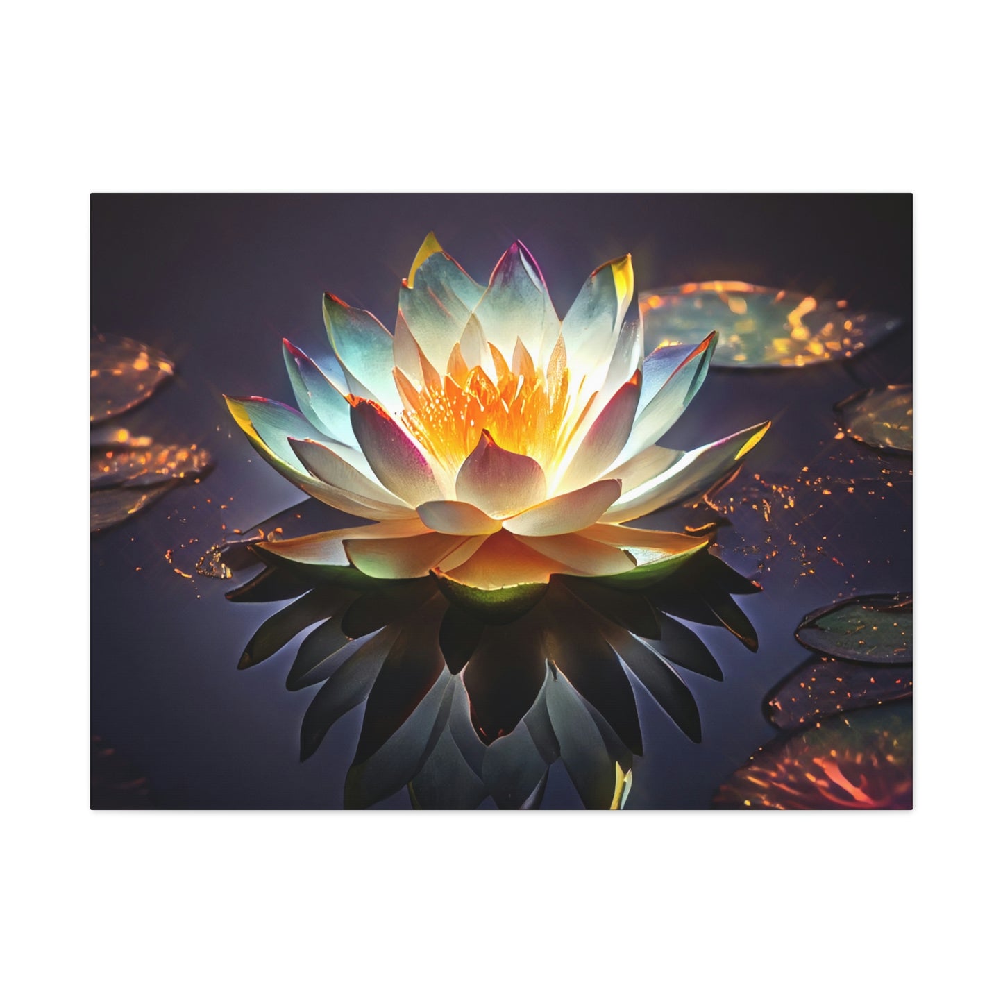 Mystic Lotus with Lily Pads - Fine Art Print - Canvas Gallery Wraps