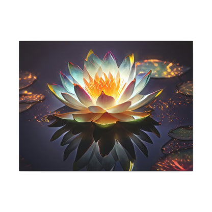 Mystic Lotus with Lily Pads - Fine Art Print - Canvas Gallery Wraps