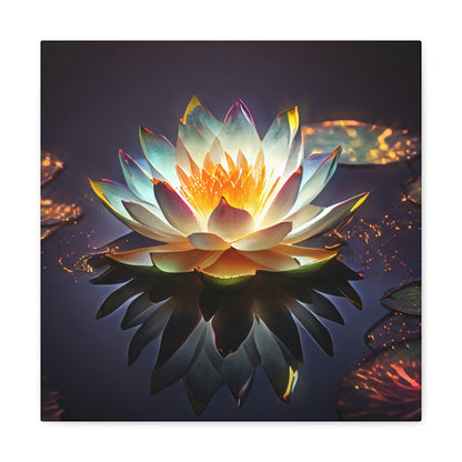 Mystic Lotus with Lily Pads - Fine Art Print - Canvas Gallery Wraps