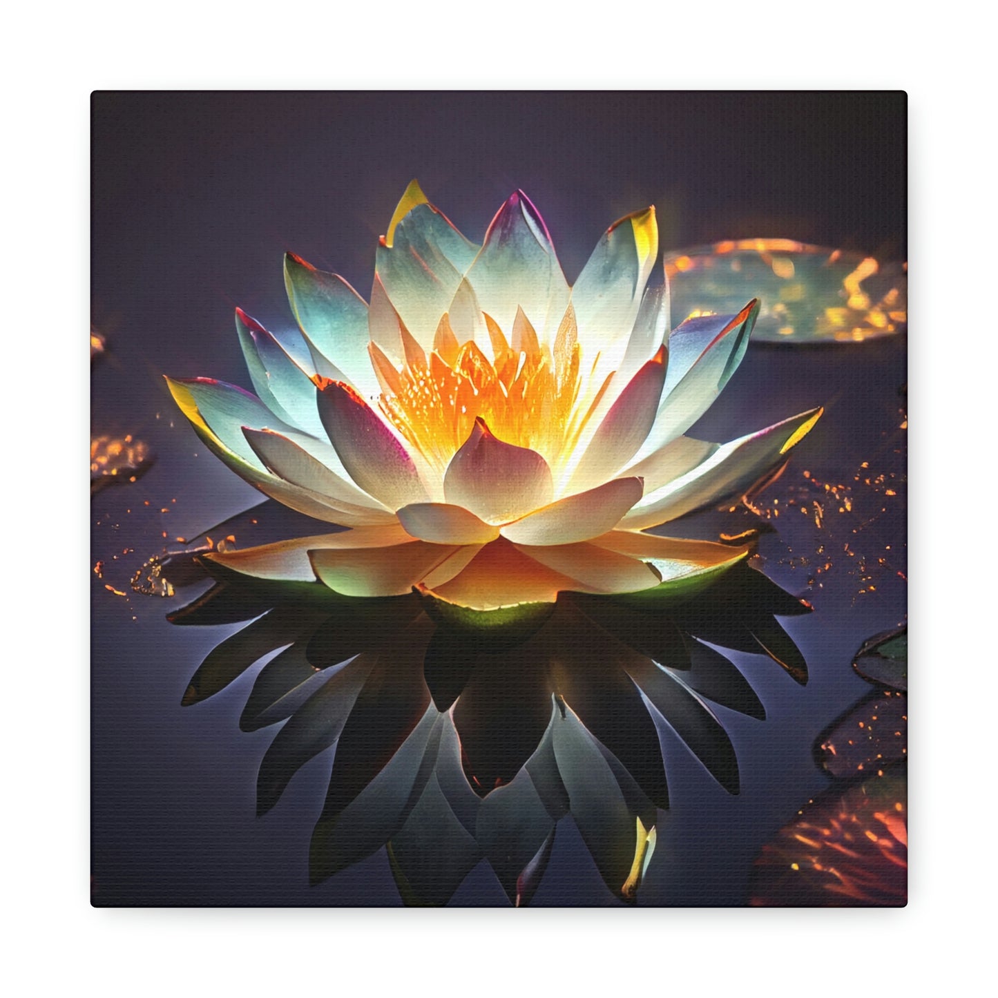 Mystic Lotus with Lily Pads - Fine Art Print - Canvas Gallery Wraps