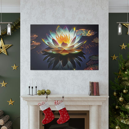 Mystic Lotus with Lily Pads - Fine Art Print - Canvas Gallery Wraps