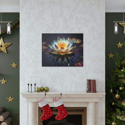 Mystic Lotus with Lily Pads - Fine Art Print - Canvas Gallery Wraps
