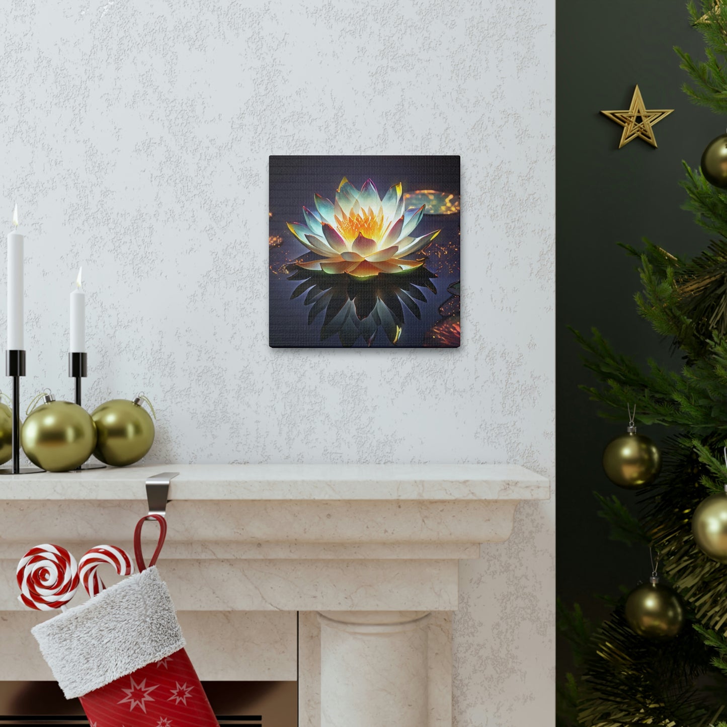 Mystic Lotus with Lily Pads - Fine Art Print - Canvas Gallery Wraps