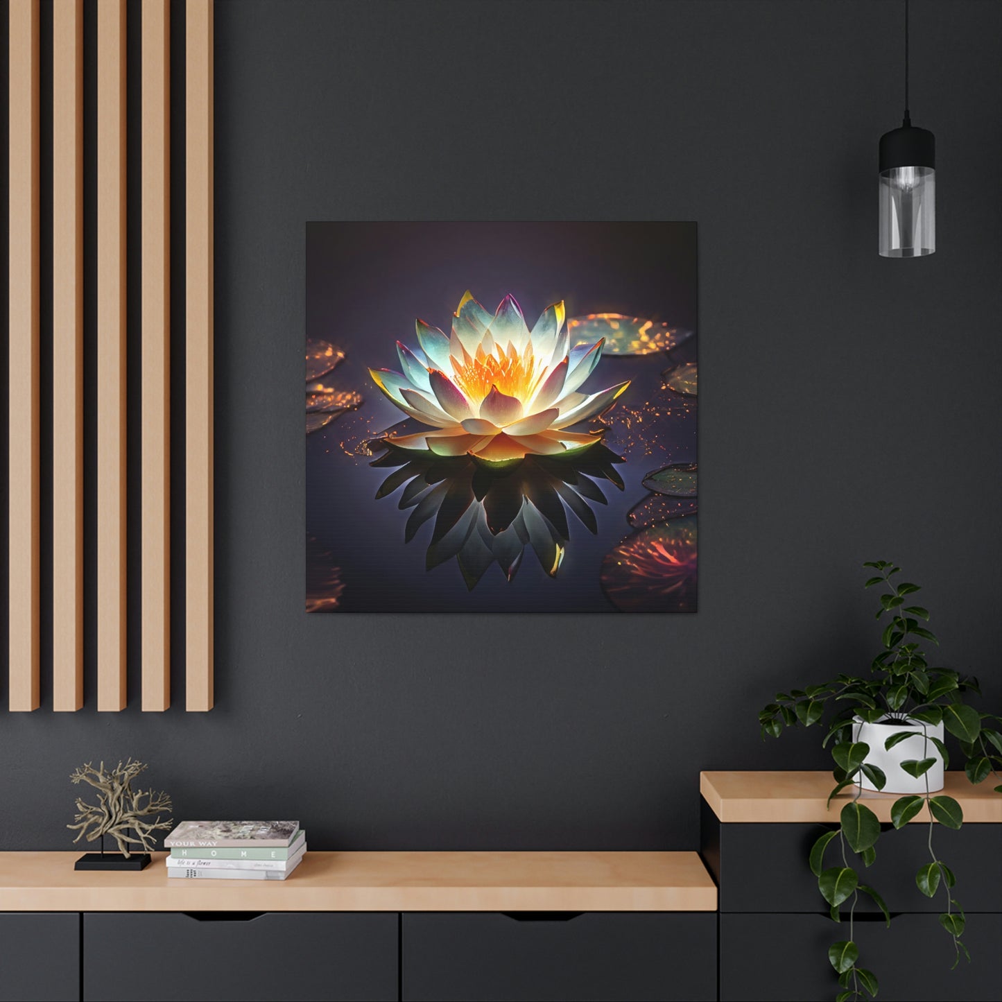 Mystic Lotus with Lily Pads - Fine Art Print - Canvas Gallery Wraps
