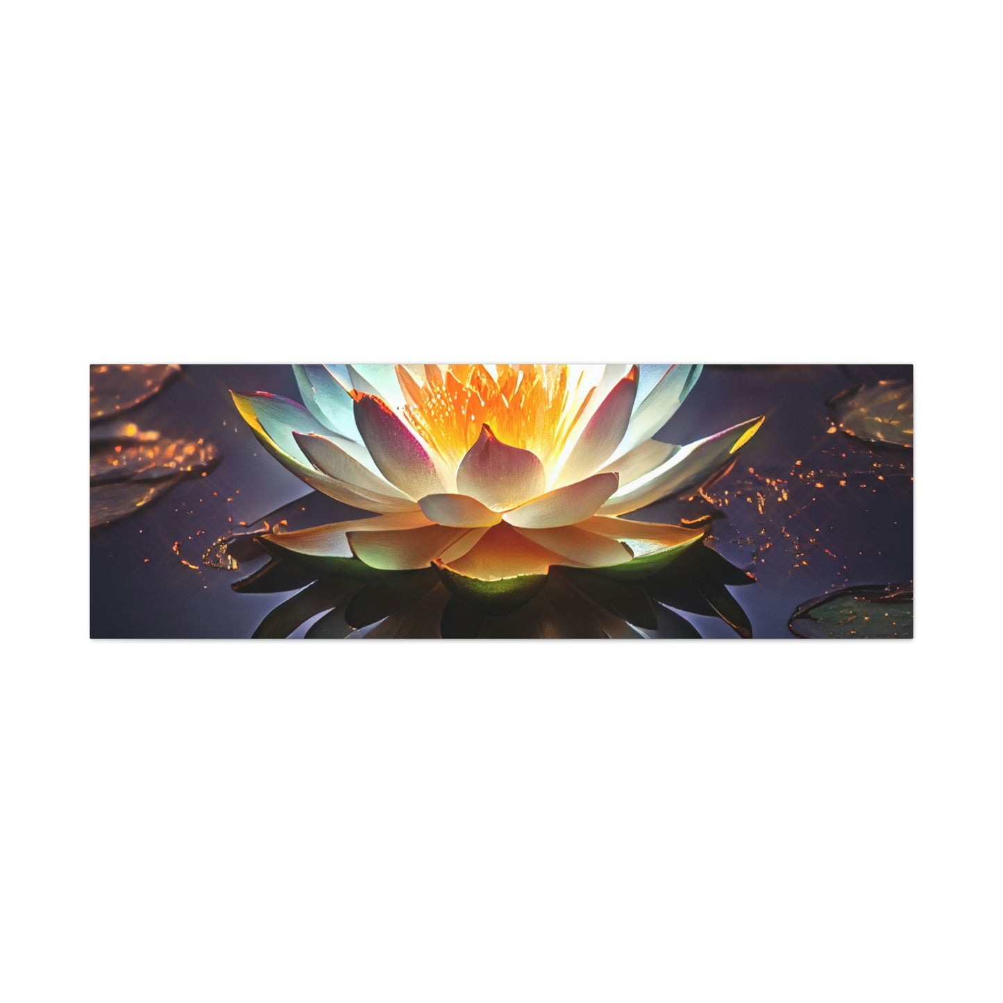 Mystic Lotus with Lily Pads - Fine Art Print - Canvas Gallery Wraps