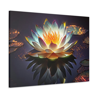 Mystic Lotus with Lily Pads - Fine Art Print - Canvas Gallery Wraps