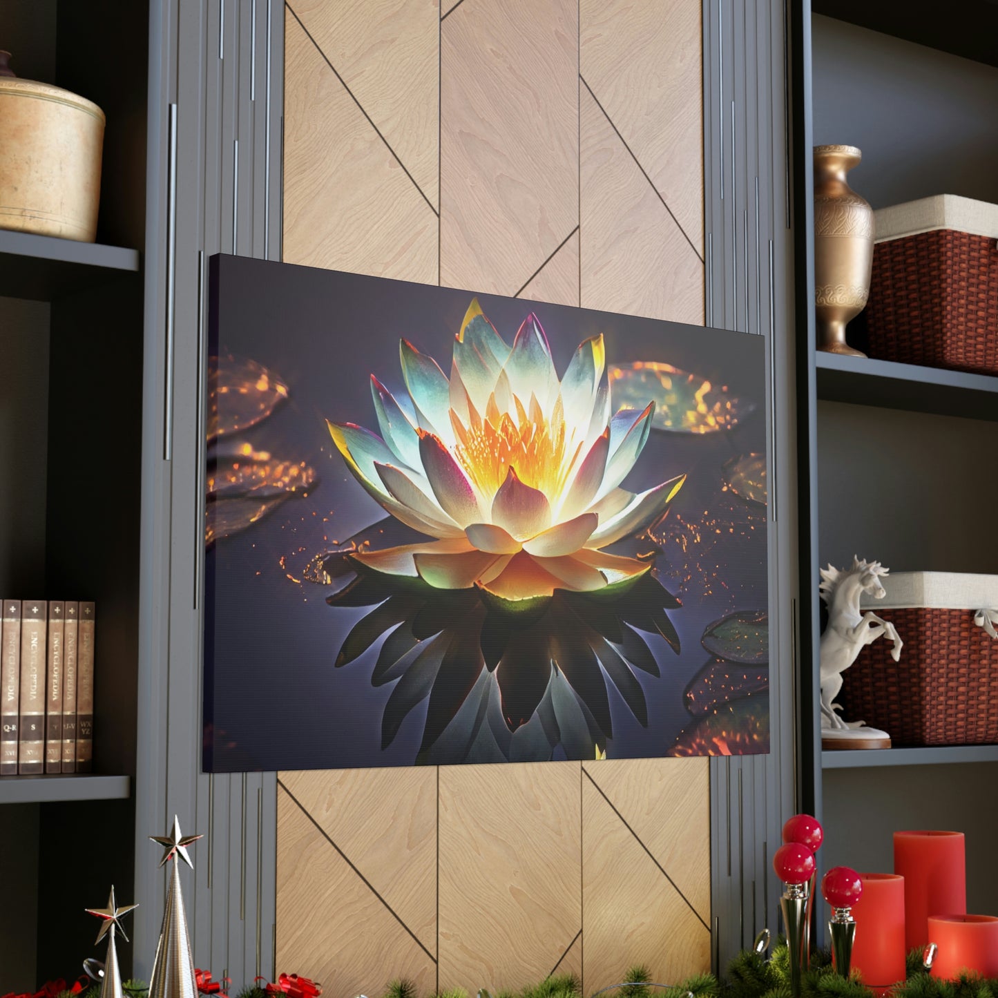 Mystic Lotus with Lily Pads - Fine Art Print - Canvas Gallery Wraps